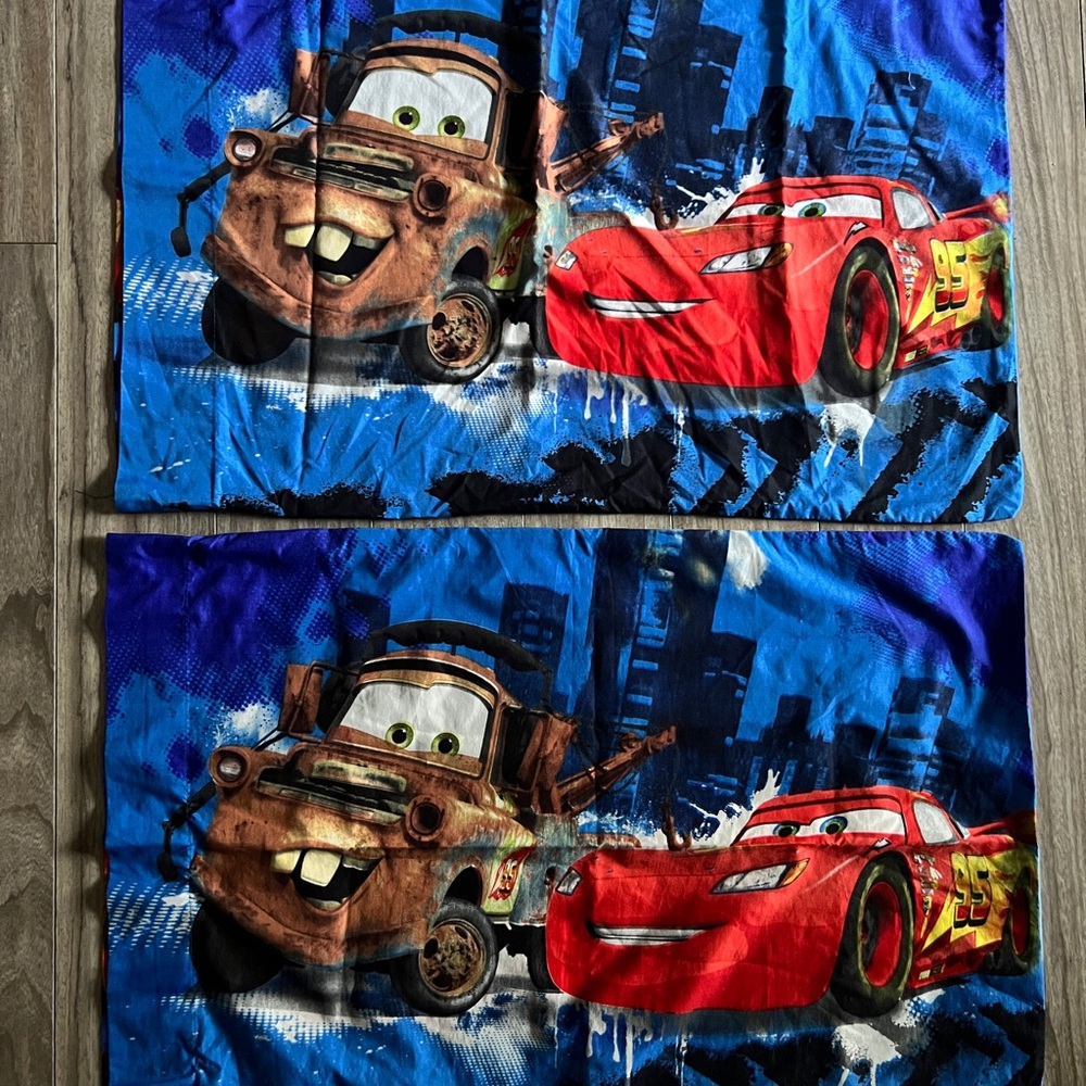Disney Pixar Cars Standard Pillow Case Set Of 2 Double Side